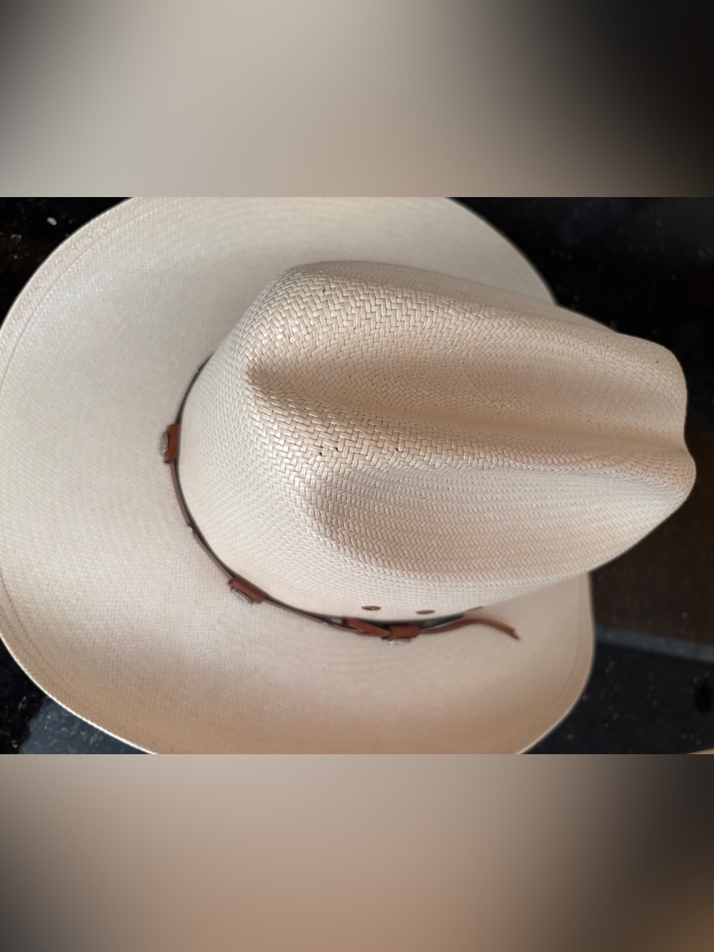 Rare Vintage Stetson Alamo or Grant 5X Shantung Straw Hat - excellent condition! - Picture 9 of 16